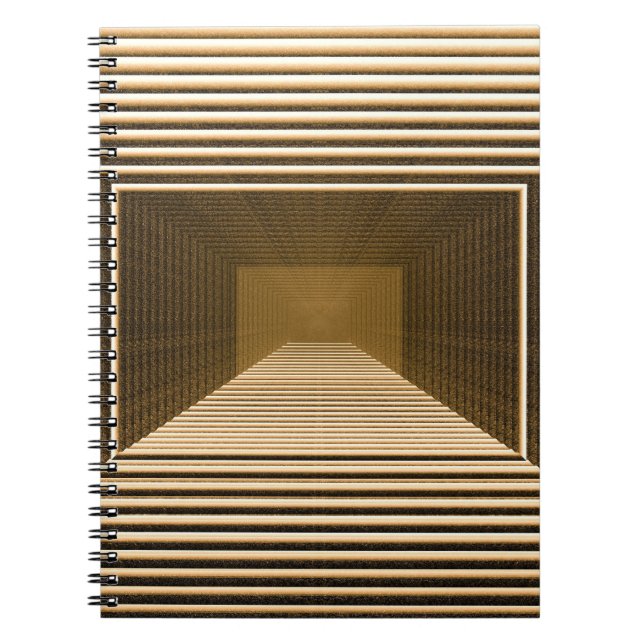 Carnet Pyramide jaune, conception de bureau graphique (Devant)