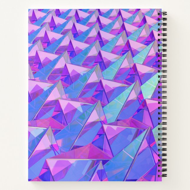 Carnet Pyramides de cristal colorées (Dos)