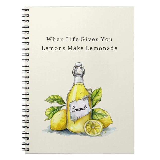 Carnet Quand la vie vous donne des citrons, faites de la  (Devant)