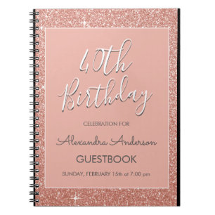 Carnet Quarantième Guestbook d'anniversaire d'or de