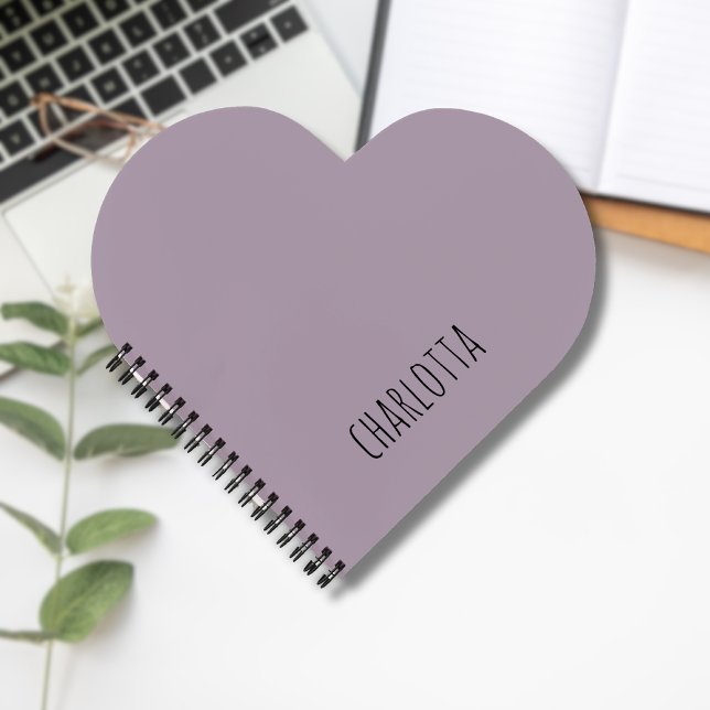 Carnet Quartz rose | Nom personnalisé noir (Créateur téléchargé)