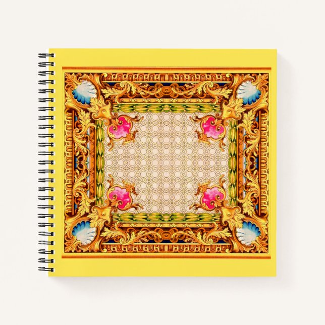 Carnet quatre coins Baroque (Devant)