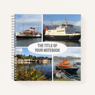 Carnet Quatre images de bateaux et paysages écossais