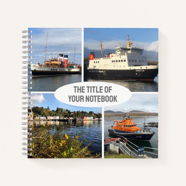 Carnet Quatre images de bateaux et paysages écossais (Devant)