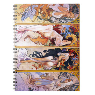 Carnet Quatre saisons par Alphonse Mucha 1895