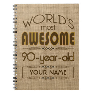 Carnet quatre-vingt-dixième Monde de célébration