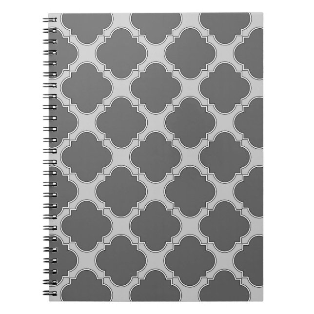 Carnet Quatrefoil dans les tons gris (Devant)