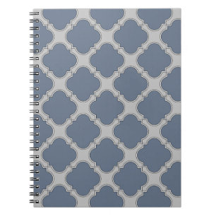 Carnet Quatrefoil gris bleu