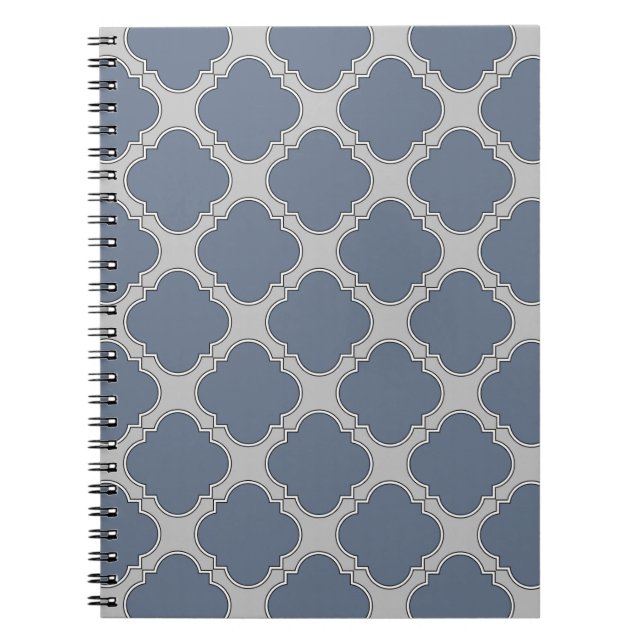 Carnet Quatrefoil gris bleu (Devant)