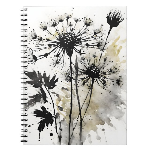 Carnet Queen Anne's Lace - Watercolor flowers (Devant)