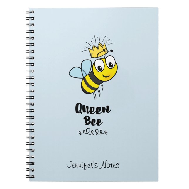 Carnet Queen Bee mignonne Bumble Bee avec couronne Person (Devant)