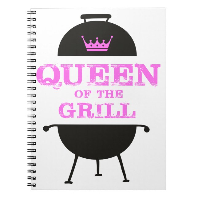 Carnet Queen Of The Grill, Couronne Rose (Devant)