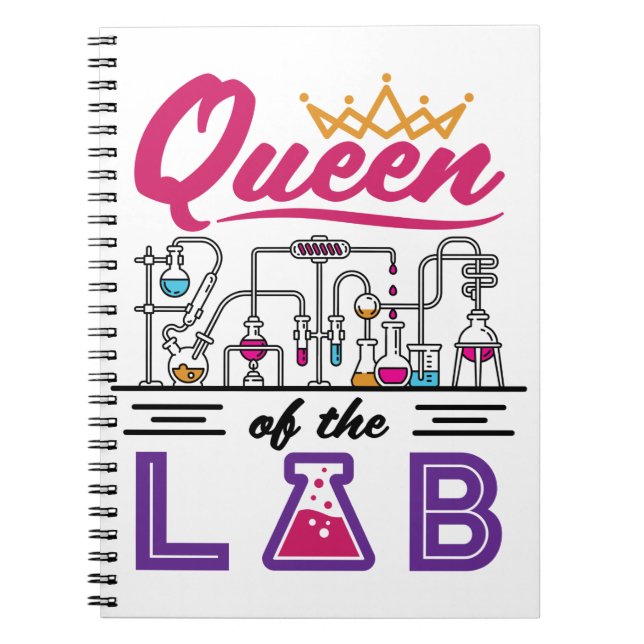 Carnet Queen of the Lab Laborician Technician Scientist (Devant)
