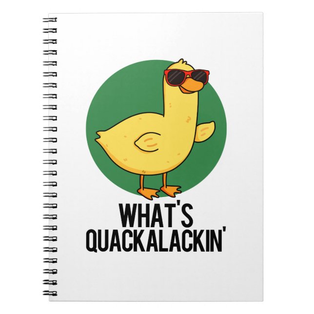 Carnet Quel est le jeu de mots drôle de canard Quackalack (Devant)