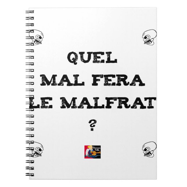 Carnet QUEL MAL FERA LE MALFRAT ? - Jeux de mots (Devant)