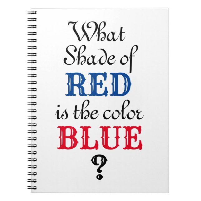 Carnet Quelle ombre de Rouge est Bleu ? (Devant)
