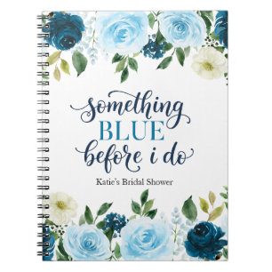 Carnet Quelque Chose de Bleu Avant de Faire Navy Floral