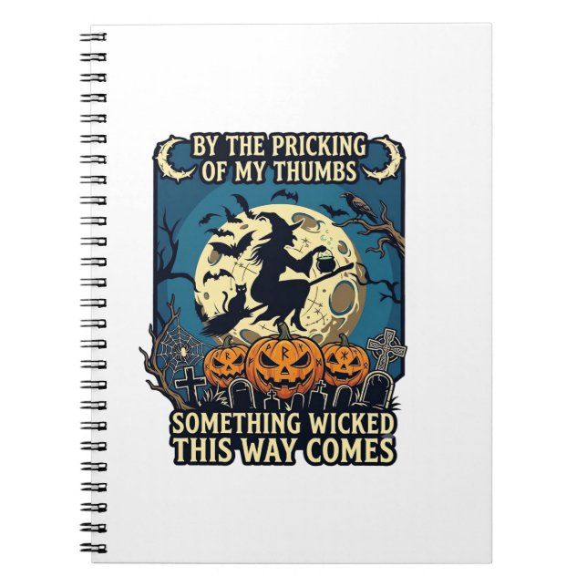 Carnet Quelque chose de méchant arrive Sorcière Halloween (Devant)