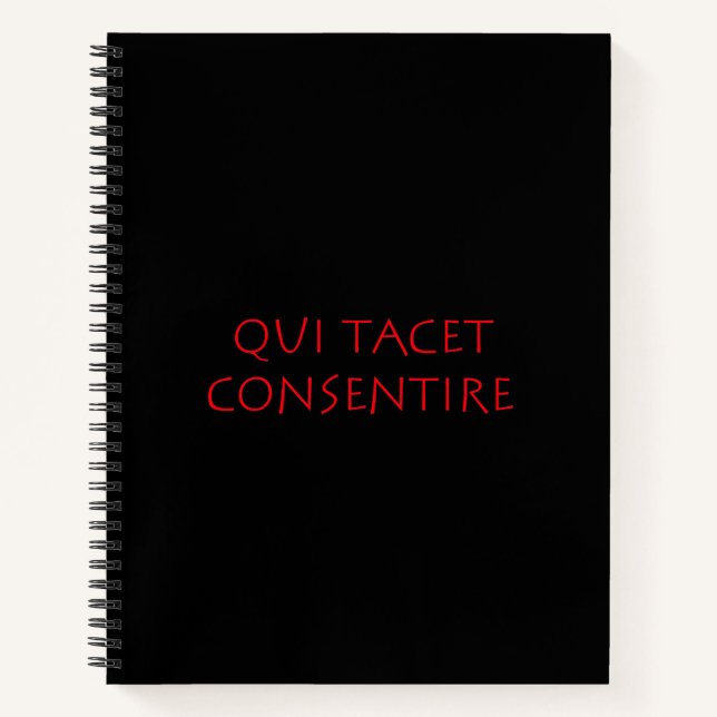Carnet Qui tacet consentière (Devant)