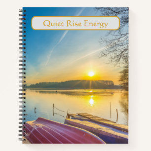 Carnet Quiet Rise Energy Lever du soleil au bord du lac