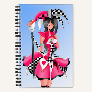 Carnet Quirky Jester et Marionnette King Rose Blue