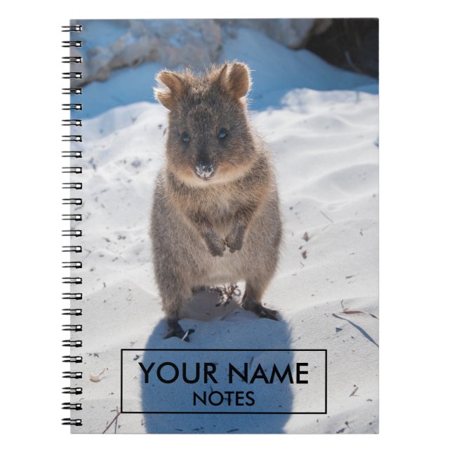 Carnet Quokka Personnalisée Sur La Plage (Devant)