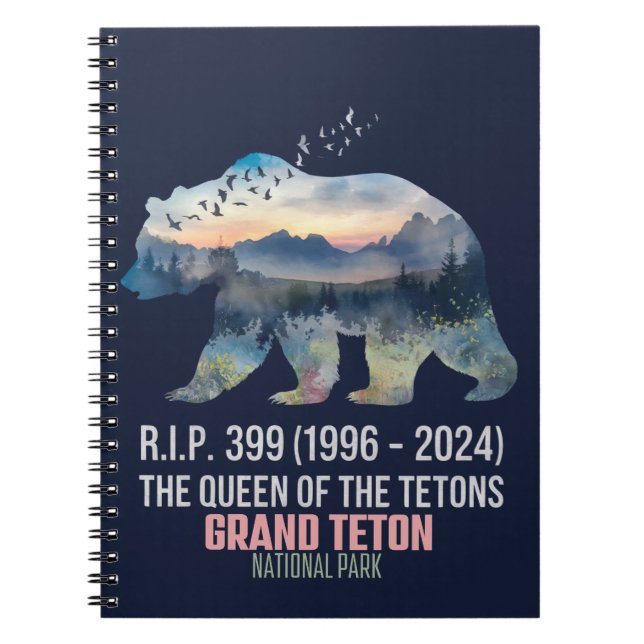 Carnet R.I.P. 399 (1996-2024) Reine de l'ours des Tétons (Devant)