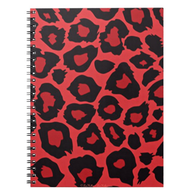 Carnet RAB Rockabilly Imprimé Léopard Rouge Noir (Devant)