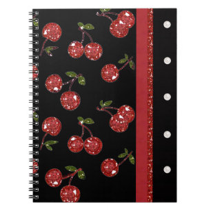 Carnet RAB Rockabilly très cerise cerises Noir