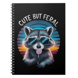 Carnet Raccoon mignon mais feral Funny