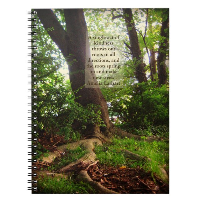 Carnet Racines d'arbre et citation de gentillesse (Devant)