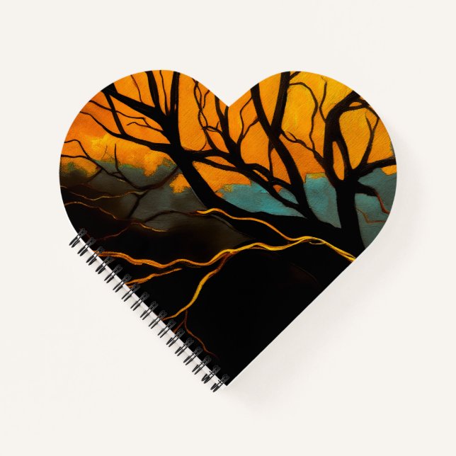 Carnet Racines dorées et Arbre du crépuscule (Devant)
