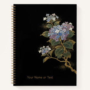 Carnet Radiant Ajisai : L'hydrangea de style Maki-e et or