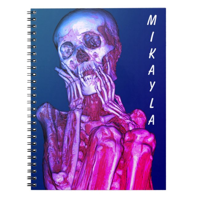 Carnet Radiographie squelettique rose personnalisée (Devant)