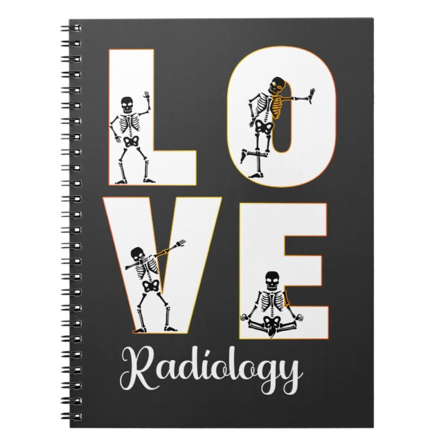 Carnet Radiologie Love Radiologiste Skeleton XRay (Devant)
