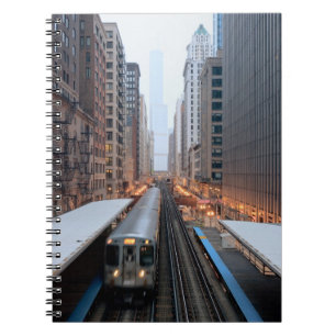 Carnet Rail élevé Chicago du centre au-dessus de Wabash