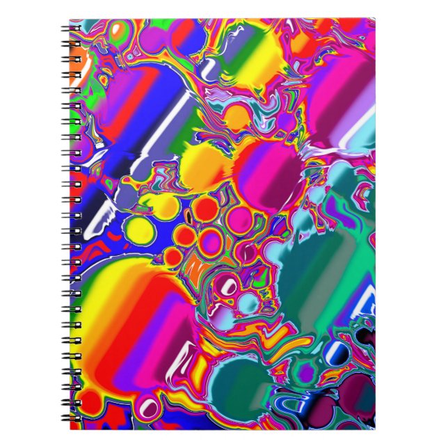 Carnet Rainbow Blast Art Abstrait (Devant)