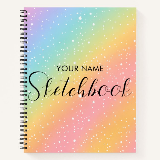 Carnet  Rainbow Glitter Gradient Kids Sketchbook  (Devant)