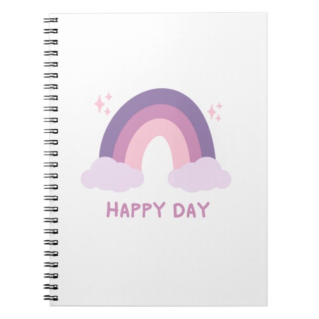 Carnet rainbow happy days citation laitière (Devant)