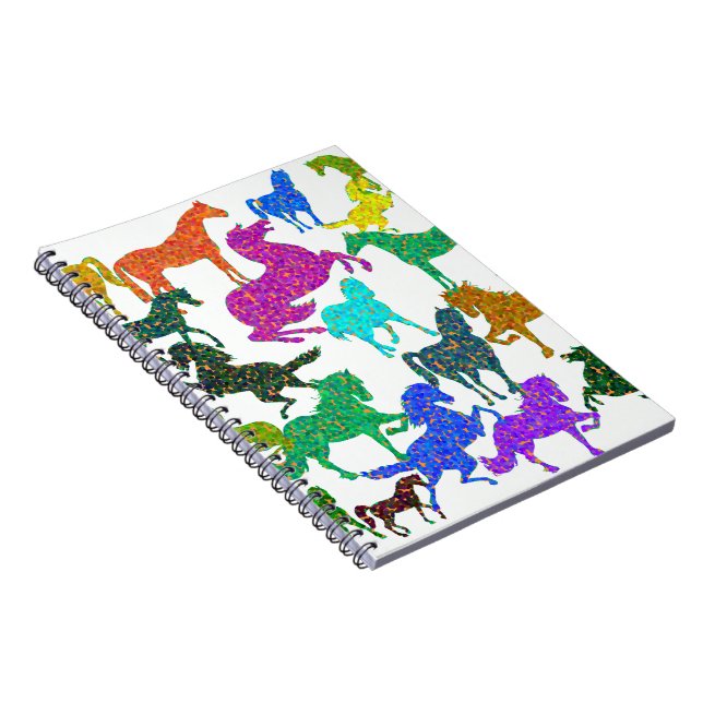 Carnet Rainbow Horses - "Dotty about Horses !" (Côté Droit)