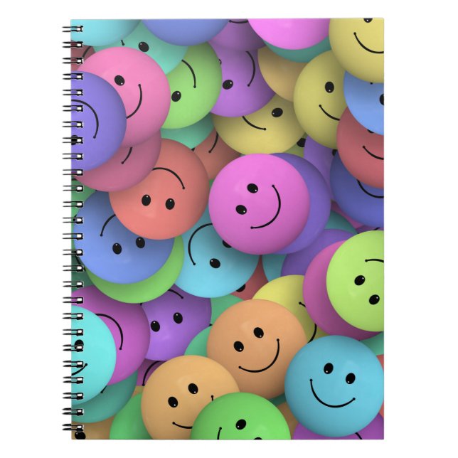 Carnet Rainbow of Colorful Happy Faces (Devant)