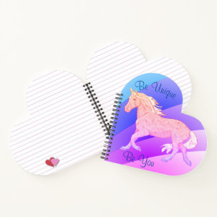 Carnet Rainbow Palomino Horse (arc-en-ciel pastel)