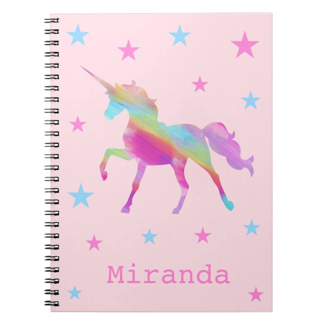 Carnet Rainbow Unicorn Et Stars (Devant)