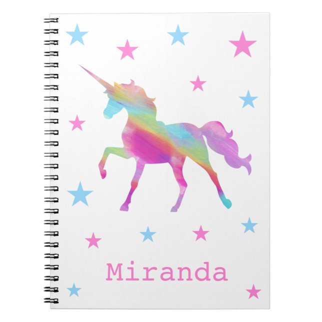Carnet Rainbow Unicorn Et Stars (Devant)