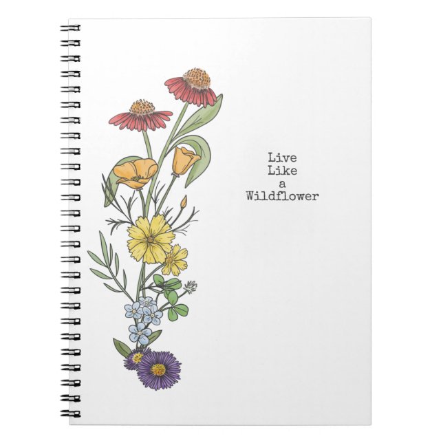 Carnet Rainbow Wildflower Sketch Notebook (Devant)