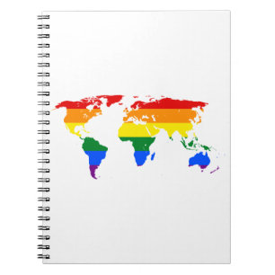 Carnet Rainbow world Map