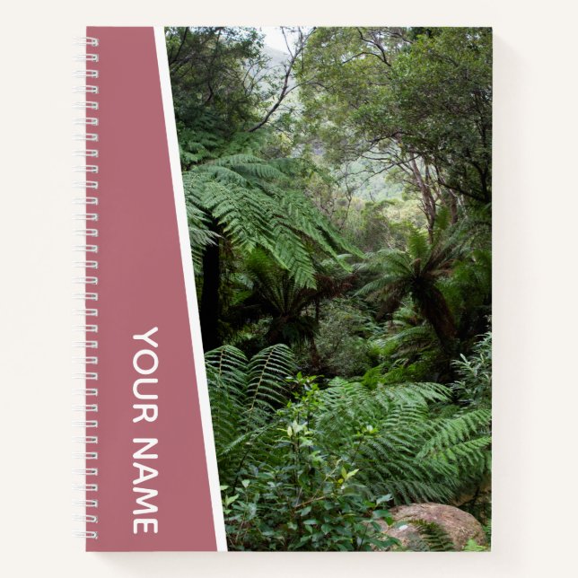 Carnet Rainforest Ferns Trees Palms, Australie, Or Rose (Devant)