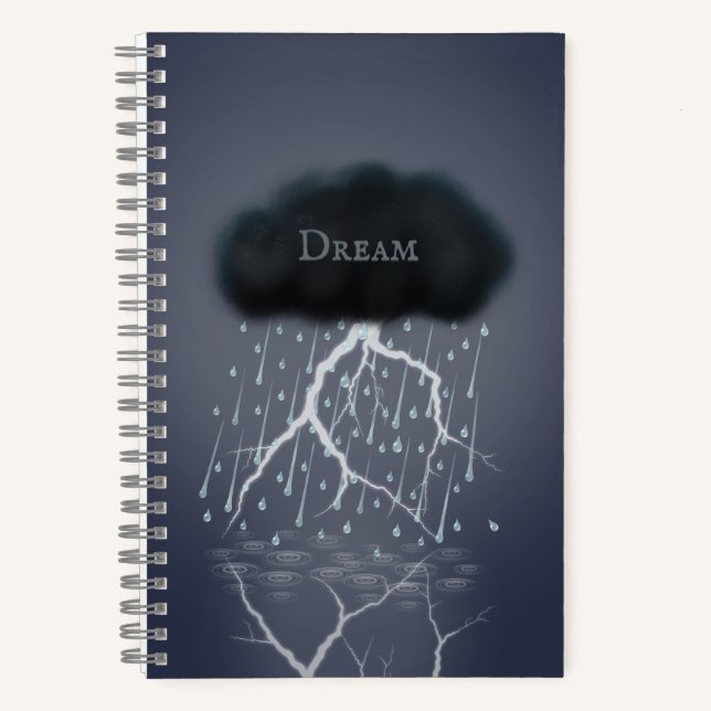 Carnet Rainstorm in Surreal Dream World Personnalisé (Recto)