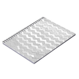 Carnet Rainy Sky Grey Chevron Motif