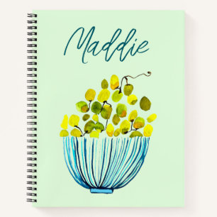 Carnet raisin aquarelle art fruit
